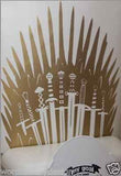 Metallic Iron Throne Parody Toilet Sticker Sword Decal