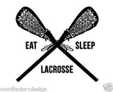 Large Detailed Lacrosse Vinyl Wall Decal Sticker - Sports room decor