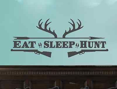 Eat Sleep Hunt Deer Antler Shotguns - Hunting Man Cave