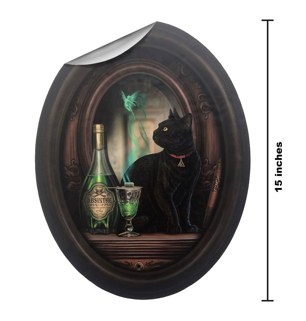Lisa Parker Absinthe and Black Cat in Frame Wall Slaps Decal