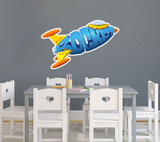 PBS Kids WordWorld Rocket to the Moon Wall Decal, Removable, Repositionable, & Educational