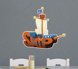 PBS Kids WordWorld Pirate Ship Wall Decal, Removable, Repositionable, & Educational