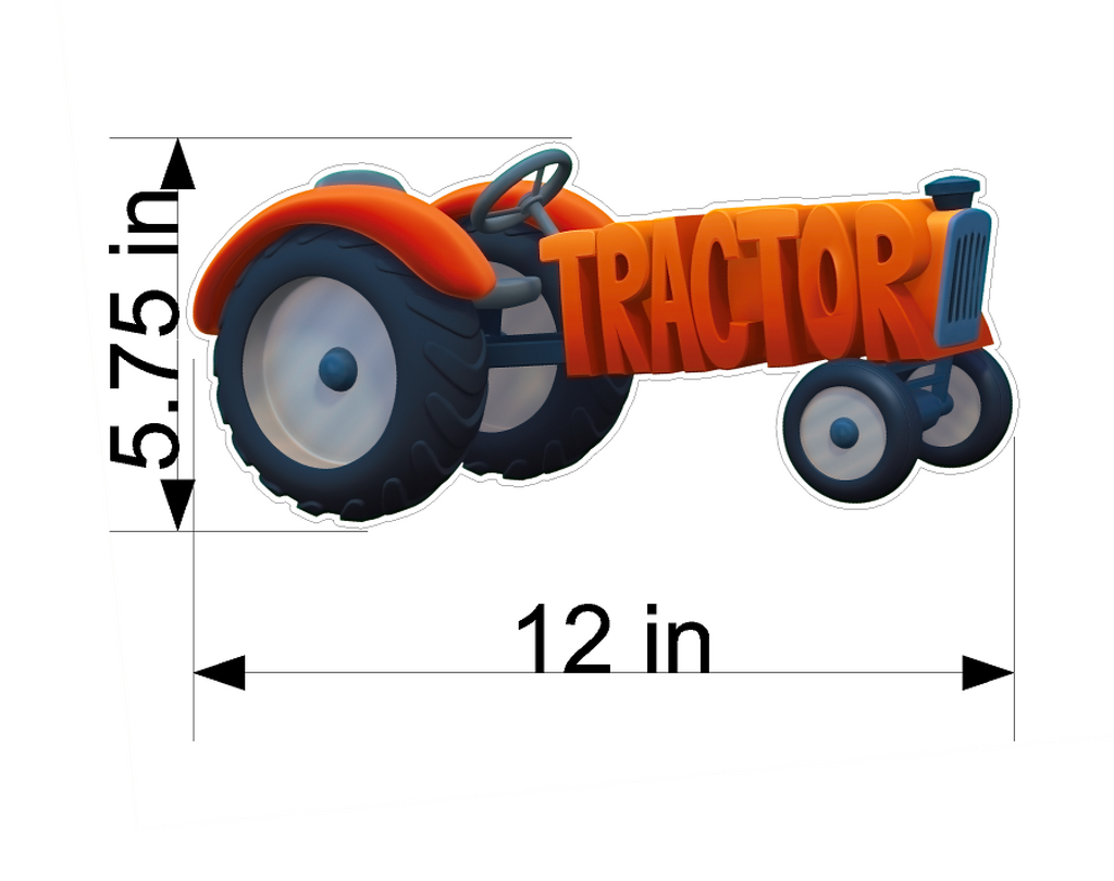 PBS Kids WordWorld Tractor Wall Decal, Removable, Repositionable, & Educational
