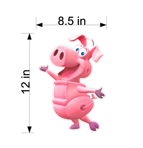 PBS Kids WordWorld Pig Wall Decal, Removable, Repositionable, & Educational