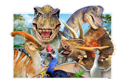 Dinosaur Selfie 12" tall Wall Slaps Decal