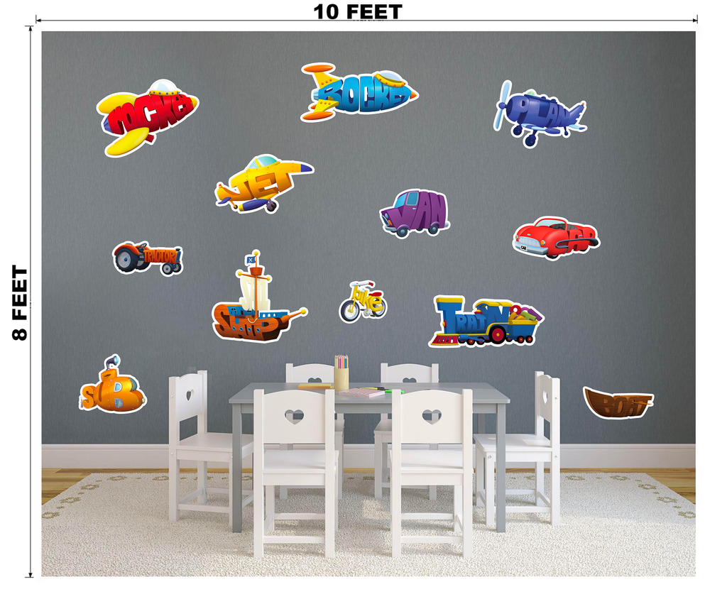 PBS Kids WordWorld Transportation Decal Set