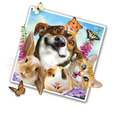 Pets Selfie 12" Wall Slaps Decal (Dog, bunny, cat, hamster, mouse)