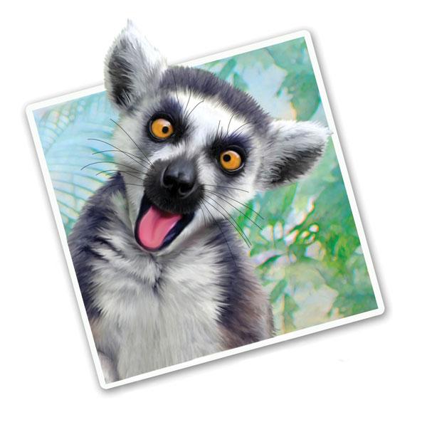 Selfie Lemur 12" Wall Slaps Decal