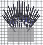 Iron Throne Parody Toilet sword Decal