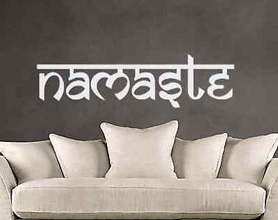 Sanskrit Namaste Vinyl Wall Lettering Decal Yoga Studio Meditation Hindu Decals