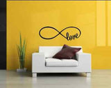 Love Infinity Loop Romantic Bedroom Wall Lettering Vinyl Decal Sticker Decor