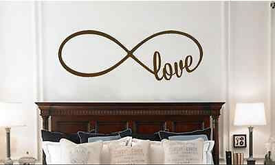 Love Infinity Loop Romantic Bedroom Wall Lettering Vinyl Decal Sticker Decor