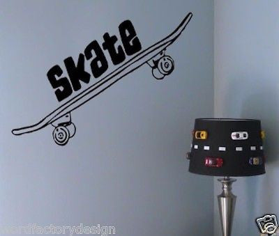 Skateboard Decal Perfect For the Skateboarder Skate Vinyl Wall Decal Sticker