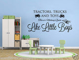 Tractors Trucks and Toys There's nothing quite like little boys Vinyl Wall decal