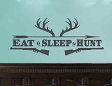 Eat Sleep Hunt Deer Antler Shotguns - Hunting Man Cave