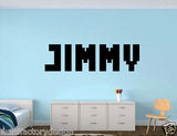 Gamer My Name - Personalized Wall Decal - Old School Pixel Video Game Font