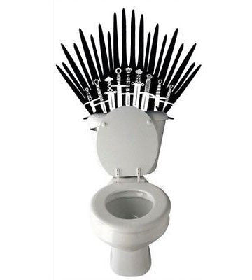 Iron Throne Parody Toilet sword Decal