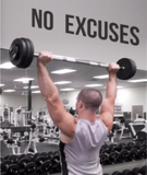 No Excuses - Gym Wall Decal - Motivational Wall - Inspirational Wall - Fitness Decal -Inspiring Wall Decor