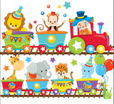 Circus Party Train - Prettygrafik Licensed Collection Removable Wall Decals