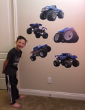 Set of 5 BigFoot 4x4 Monster Truck Wall Decals - 12" tall Trucks