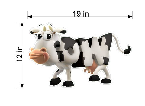 PBS Kids WordWorld Cow Wall Decal, Removable, Repositionable, & Educational