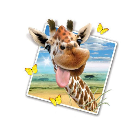 Giraffe Selfie 12" Wall Slaps Decal