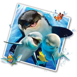 Ocean Selfie 12" Wall Slaps Decal (Whale, dolphins, clown fish)