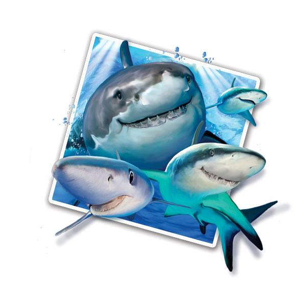 Sharks Selfie 12" Wall Slaps Decal